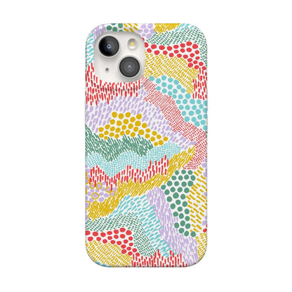 Color Me Happy | Pattern Colorblock Case iPhone Case get.casely Classic + MagSafe® iPhone 15