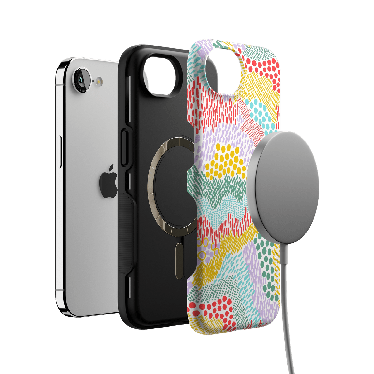 Color Me Happy | Pattern Colorblock Case iPhone Case get.casely