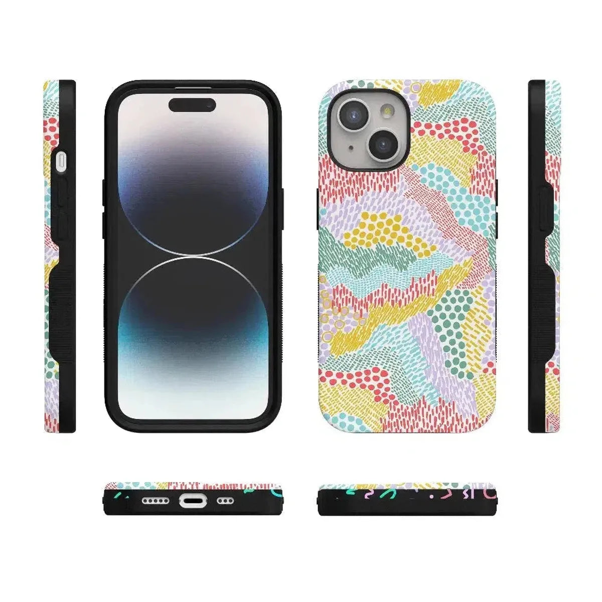 Color Me Happy | Pattern Colorblock Case iPhone Case get.casely