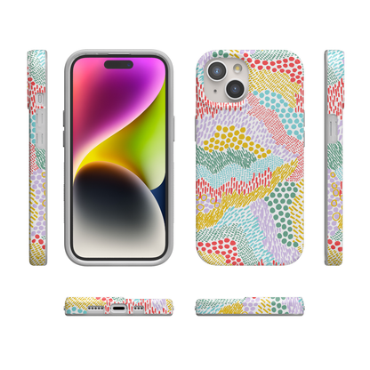 Color Me Happy | Pattern Colorblock Case iPhone Case get.casely