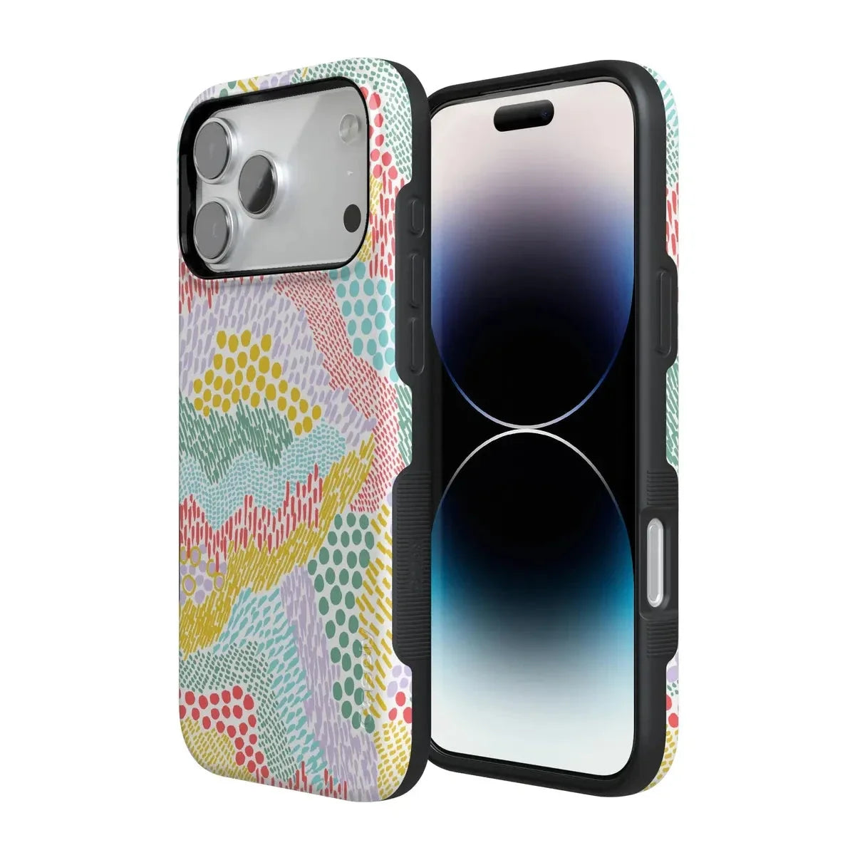 Color Me Happy | Pattern Colorblock Case iPhone Case get.casely