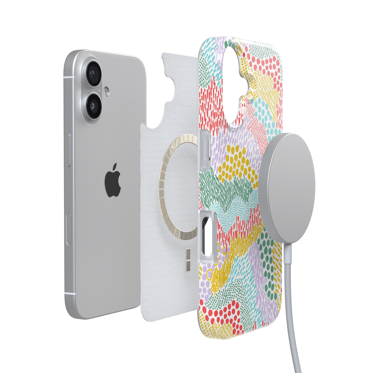 Color Me Happy | Pattern Colorblock Case iPhone Case get.casely