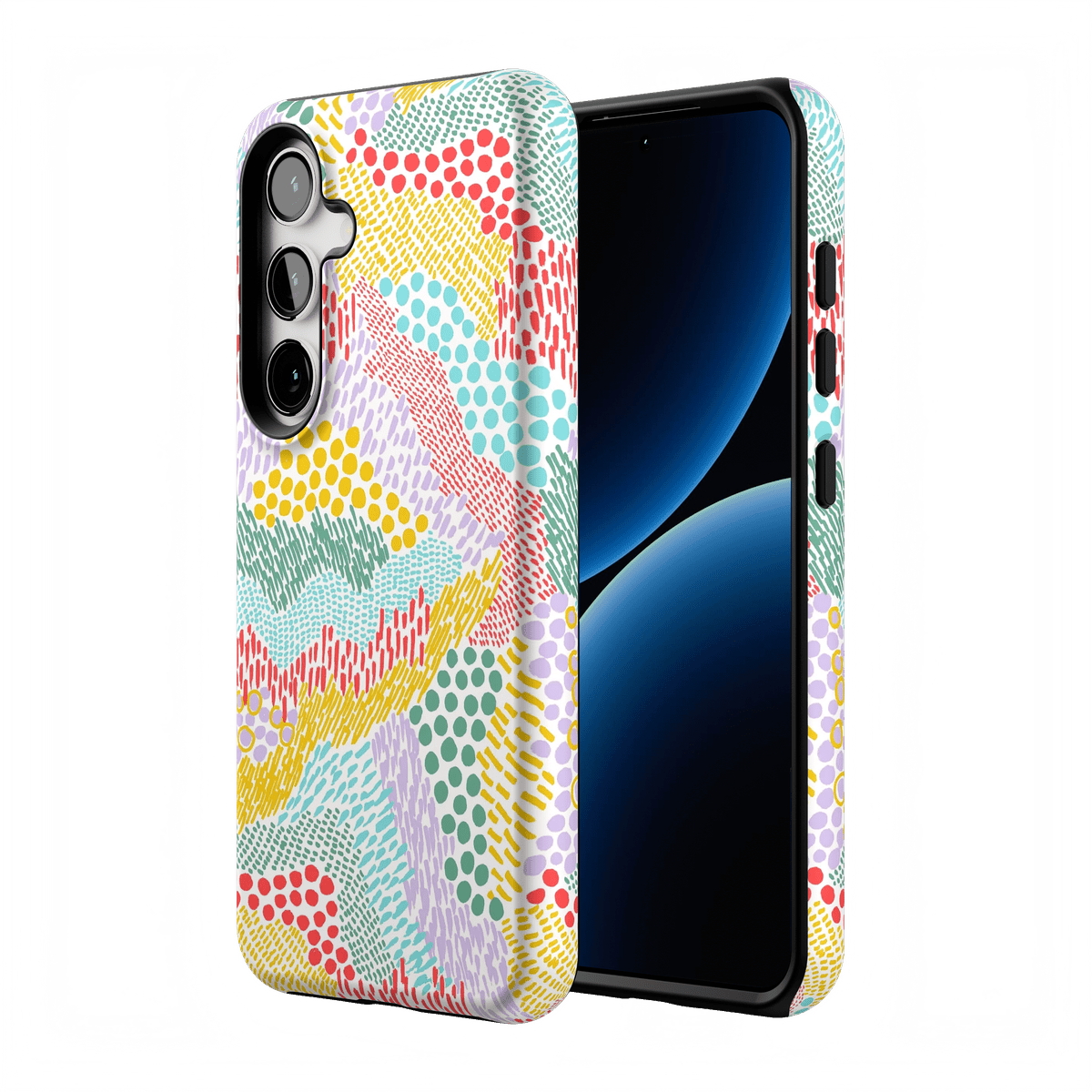 Color Me Happy | Pattern Colorblock Case iPhone Case get.casely