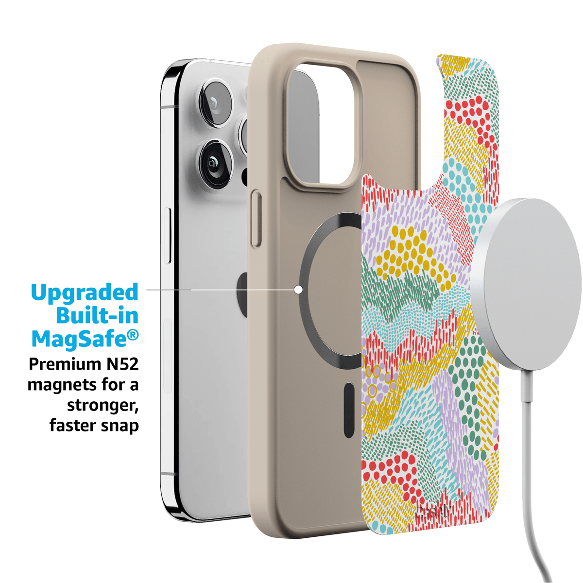 Color Me Happy | Pattern Colorblock Case iPhone Case get.casely