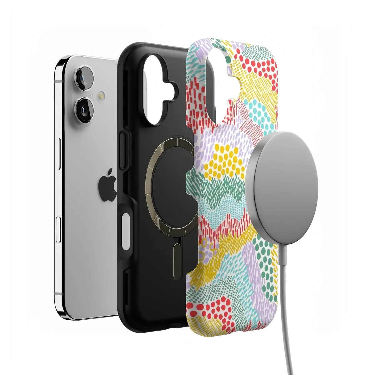 Color Me Happy | Pattern Colorblock Case iPhone Case get.casely