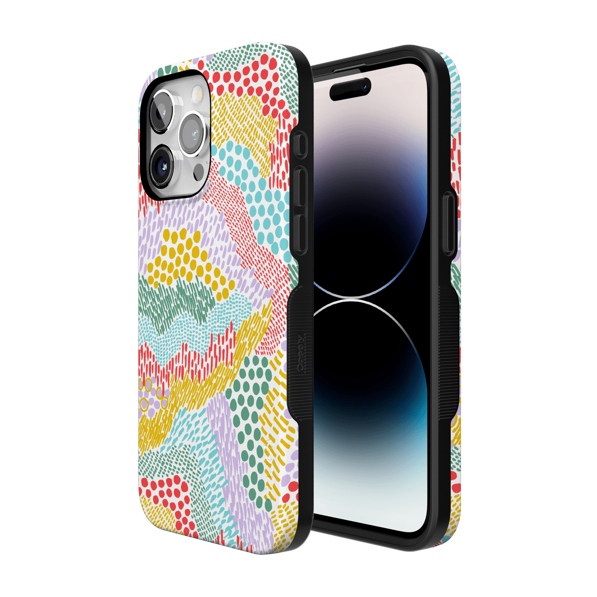Color Me Happy | Pattern Colorblock Case iPhone Case get.casely