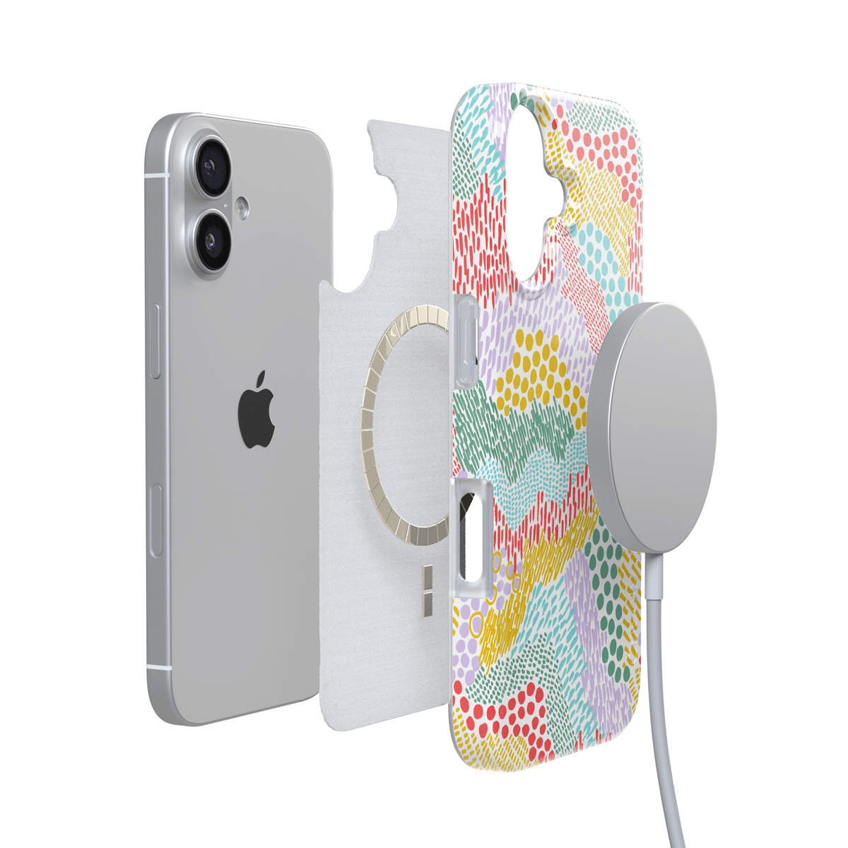 Color Me Happy | Pattern Colorblock Case iPhone Case get.casely