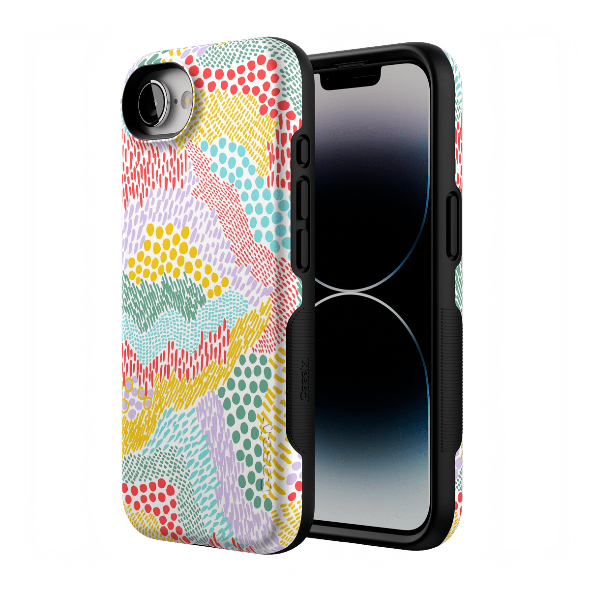 Color Me Happy | Pattern Colorblock Case iPhone Case get.casely
