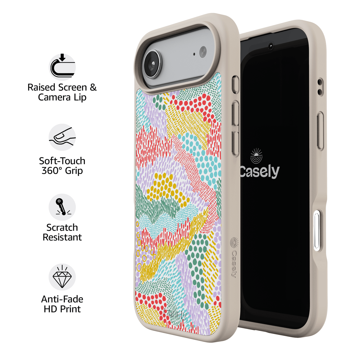 Color Me Happy | Pattern Colorblock Case iPhone Case get.casely
