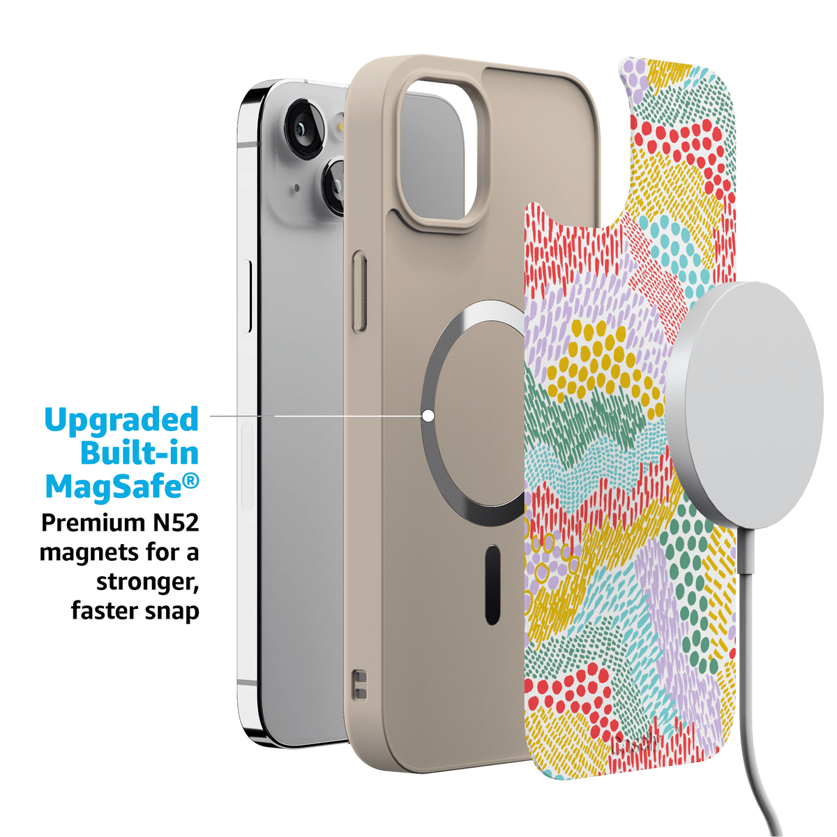 Color Me Happy | Pattern Colorblock Case iPhone Case get.casely