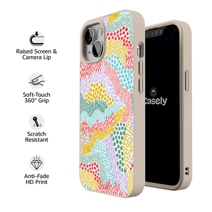 Color Me Happy | Pattern Colorblock Case iPhone Case get.casely