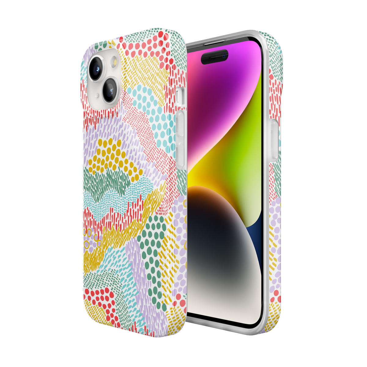 Color Me Happy | Pattern Colorblock Case iPhone Case get.casely