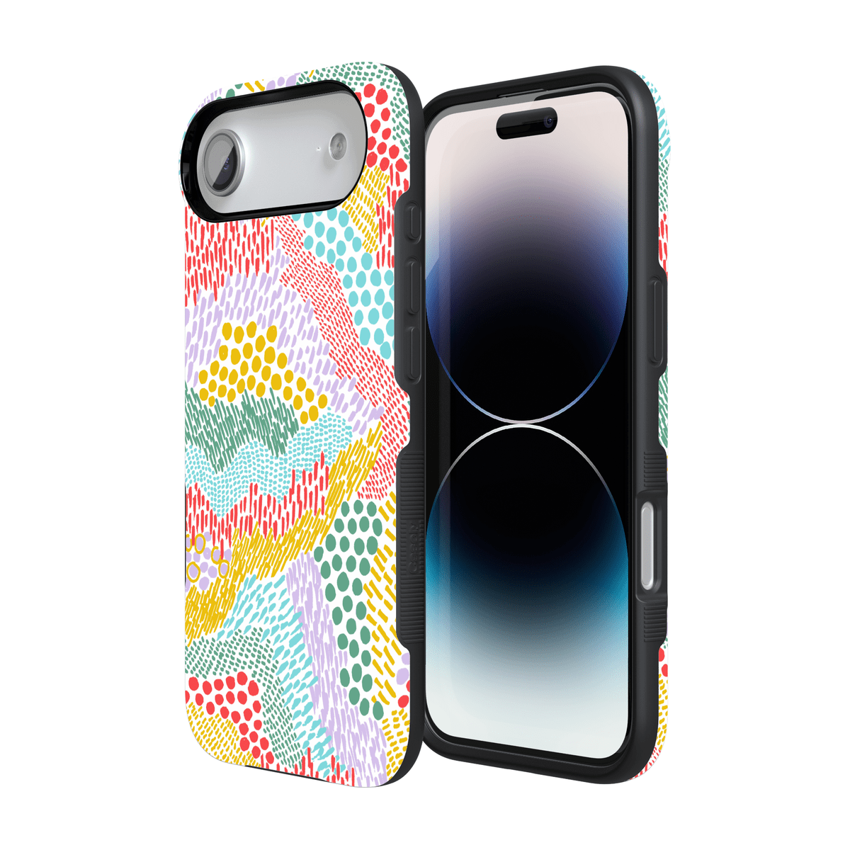 Color Me Happy | Pattern Colorblock Case iPhone Case get.casely