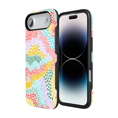 Color Me Happy | Pattern Colorblock Case iPhone Case get.casely