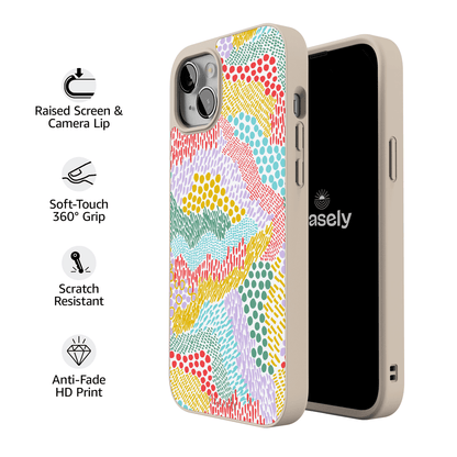 Color Me Happy | Pattern Colorblock Case iPhone Case get.casely