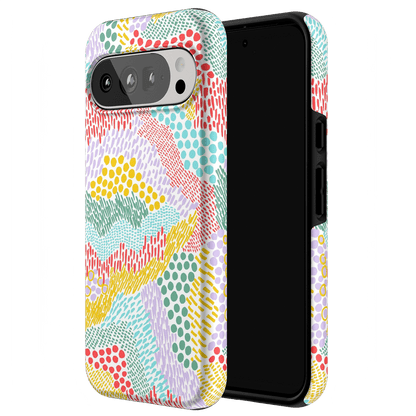 Color Me Happy | Pattern Colorblock Case iPhone Case get.casely