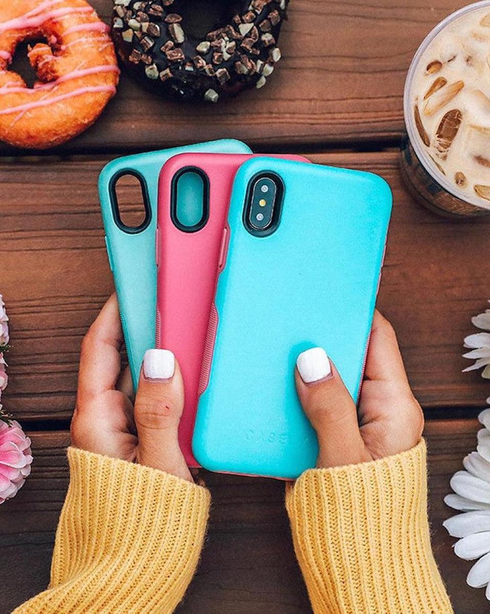 Cotton Candy Electric Blue on Pink | Ultra-Protective Bold Case iPhone Case get.casely