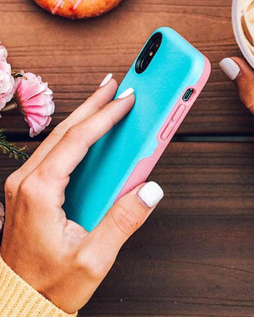 Cotton Candy Electric Blue on Pink | Ultra-Protective Bold Case iPhone Case get.casely