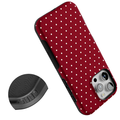 On the Dot | Maroon Polka Dot Case