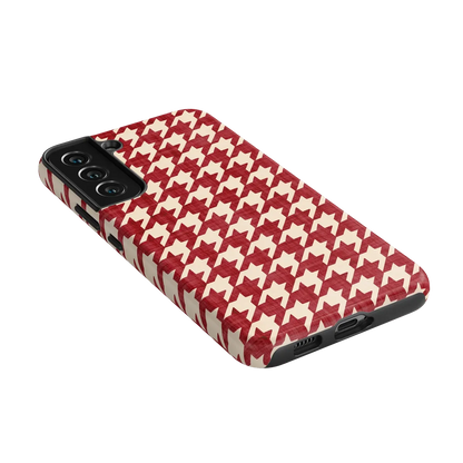 Scarlet Stitch | Red Houndstooth Case