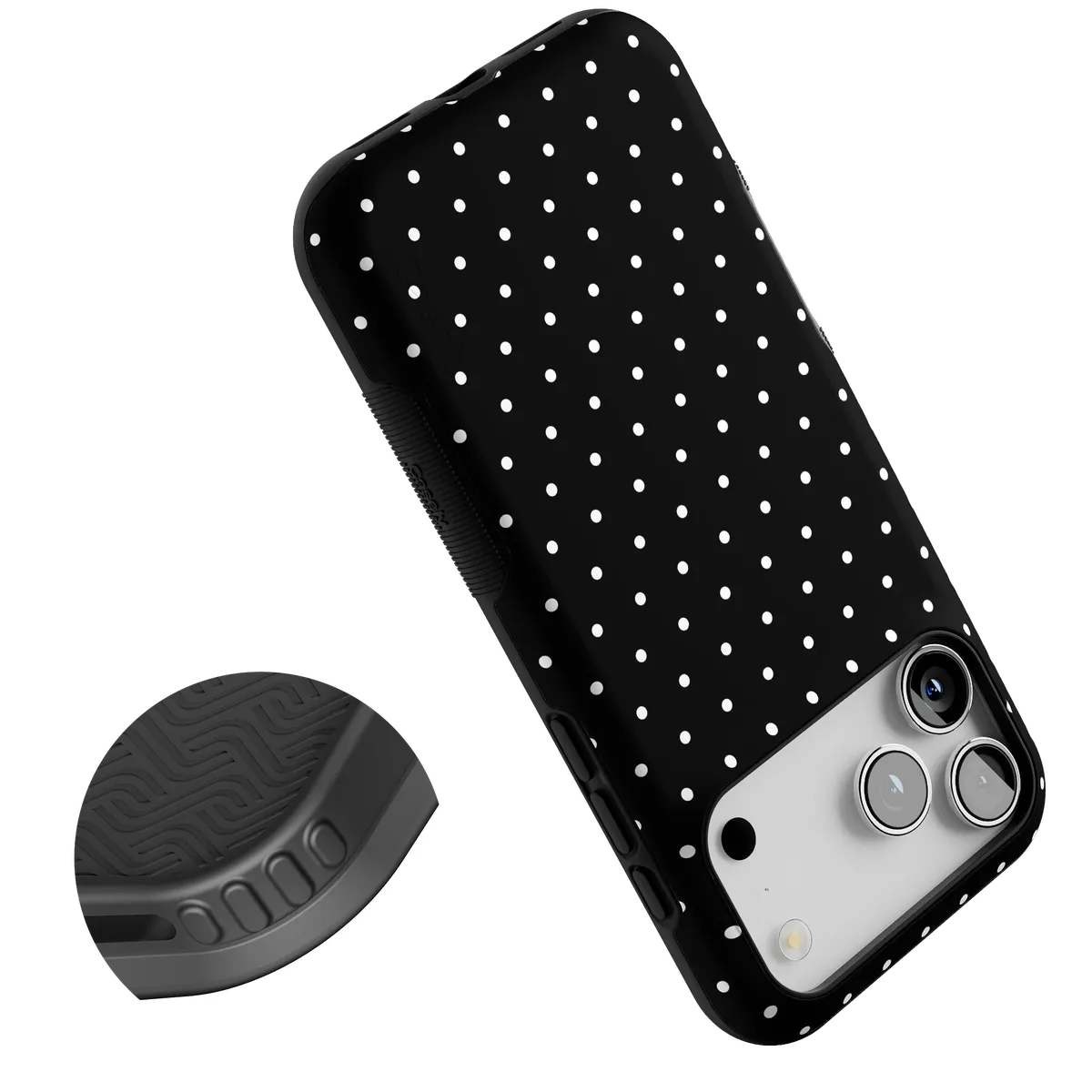 On the Dot | White Polka Dot Case