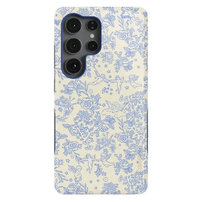 Cupid's Canvas | Periwinkle Floral Case Phone Case Casetry Bold Flex + MagSafe® Galaxy S25 Ultra