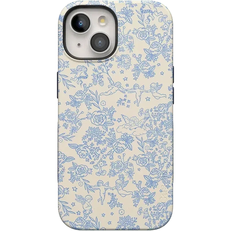 Cupid's Canvas | Periwinkle Floral Case Phone Case Casetry Bold Flex + MagSafe® iPhone 15 Plus