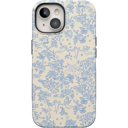 Cupid's Canvas | Periwinkle Floral Case Phone Case Casetry Bold Flex + MagSafe® iPhone 15 Plus