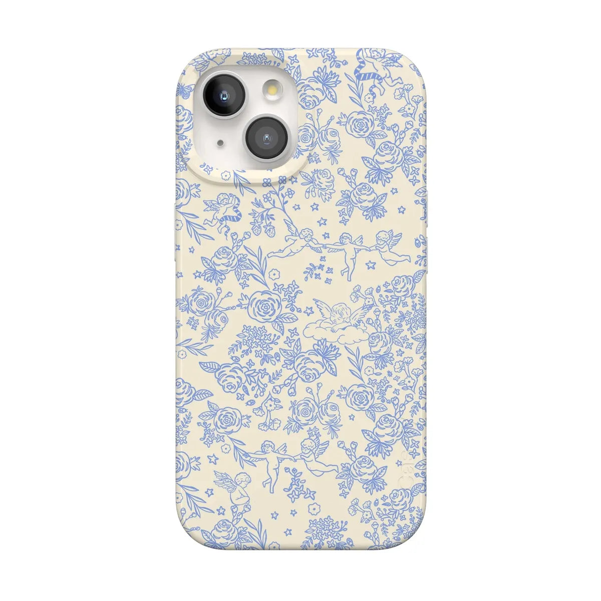 Cupid's Canvas | Periwinkle Floral Case Phone Case Casetry Classic + MagSafe® iPhone 15