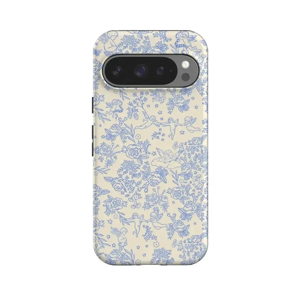 Cupid's Canvas | Periwinkle Floral Case Phone Case Casetry Essential + MagSafe® Google Pixel 10 Pro