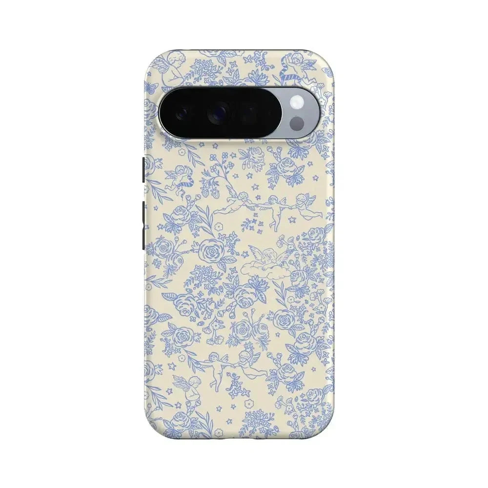 Cupid's Canvas | Periwinkle Floral Case Phone Case Casetry Essential + MagSafe® Google Pixel 10 Pro XL