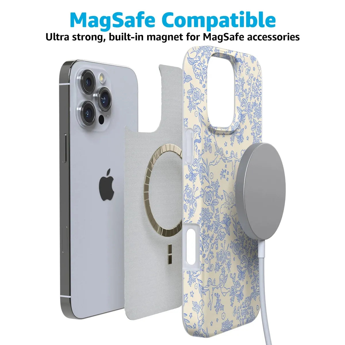 Cupid's Canvas | Periwinkle Floral Case Phone Case Casetry