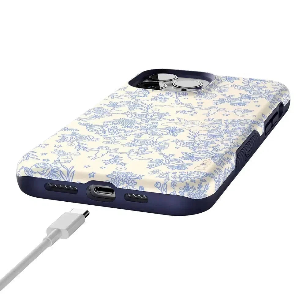 Cupid's Canvas | Periwinkle Floral Case Phone Case Casetry