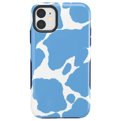 Current MOOd | Light Blue Cow Print Case iPhone Case get.casely Bold iPhone 11