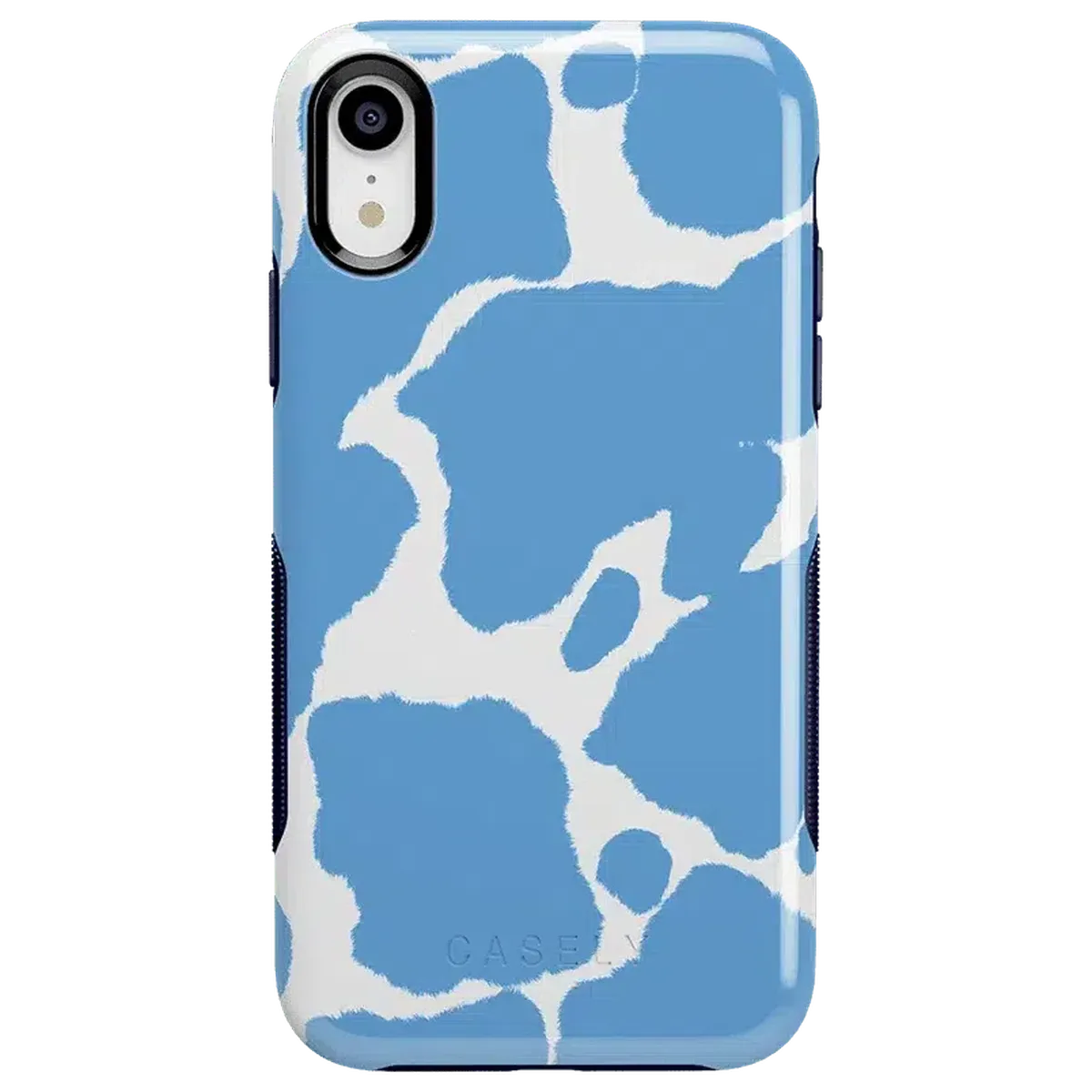 Current MOOd | Light Blue Cow Print Case iPhone Case get.casely Bold iPhone XR