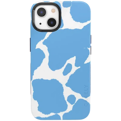 Current MOOd | Light Blue Cow Print Case iPhone Case get.casely Bold + MagSafe® iPhone 13