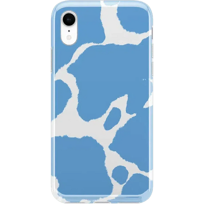 Current MOOd | Light Blue Cow Print Case iPhone Case get.casely Classic iPhone XR