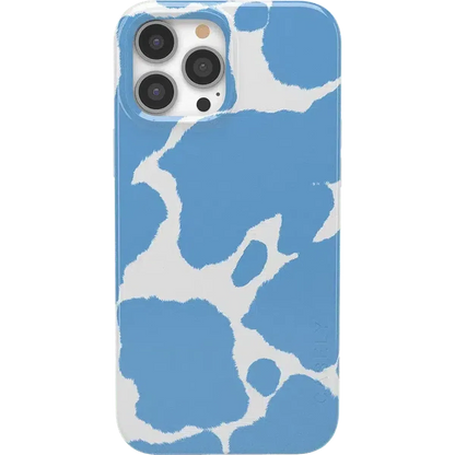 Current MOOd | Light Blue Cow Print Case iPhone Case get.casely Classic + MagSafe® iPhone 13 Pro Max