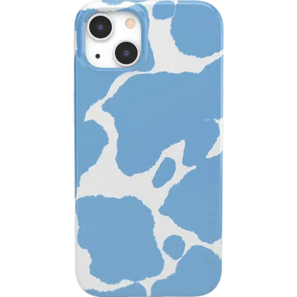 Current MOOd | Light Blue Cow Print Case iPhone Case get.casely Classic + MagSafe® iPhone 13