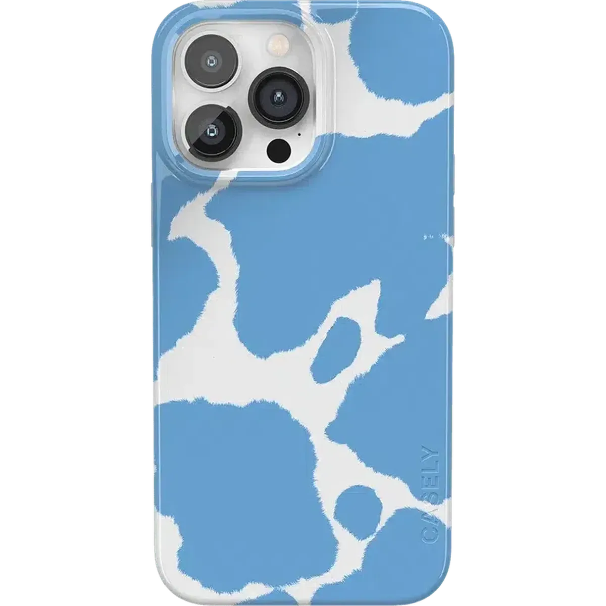 Current MOOd | Light Blue Cow Print Case iPhone Case get.casely Classic + MagSafe® iPhone 14 Pro Max