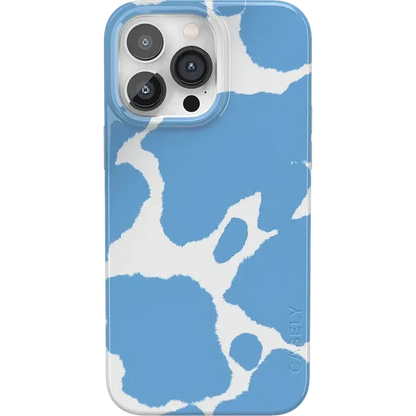 Current MOOd | Light Blue Cow Print Case iPhone Case get.casely Classic + MagSafe® iPhone 14 Pro Max