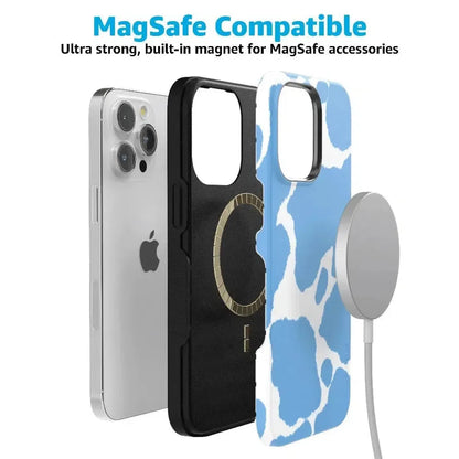 Current MOOd | Light Blue Cow Print Case iPhone Case get.casely