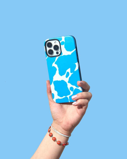 Current MOOd | Light Blue Cow Print Case iPhone Case get.casely