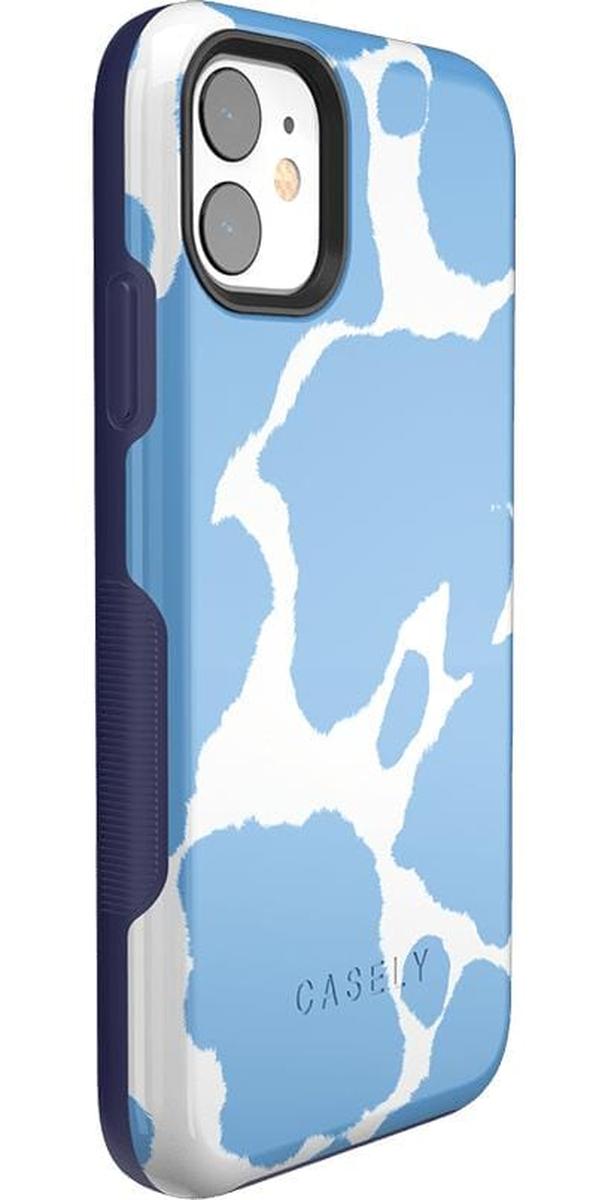 Current MOOd | Light Blue Cow Print Case iPhone Case get.casely