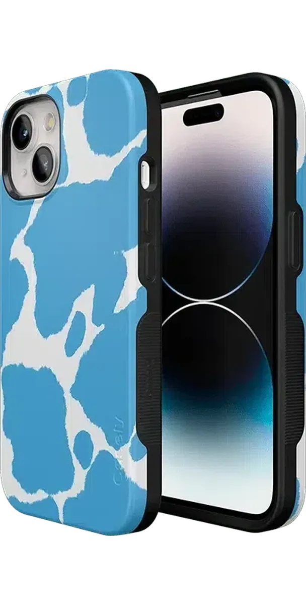 Current MOOd | Light Blue Cow Print Case iPhone Case get.casely