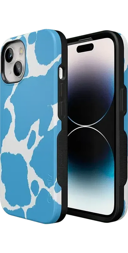 Current MOOd | Light Blue Cow Print Case iPhone Case get.casely