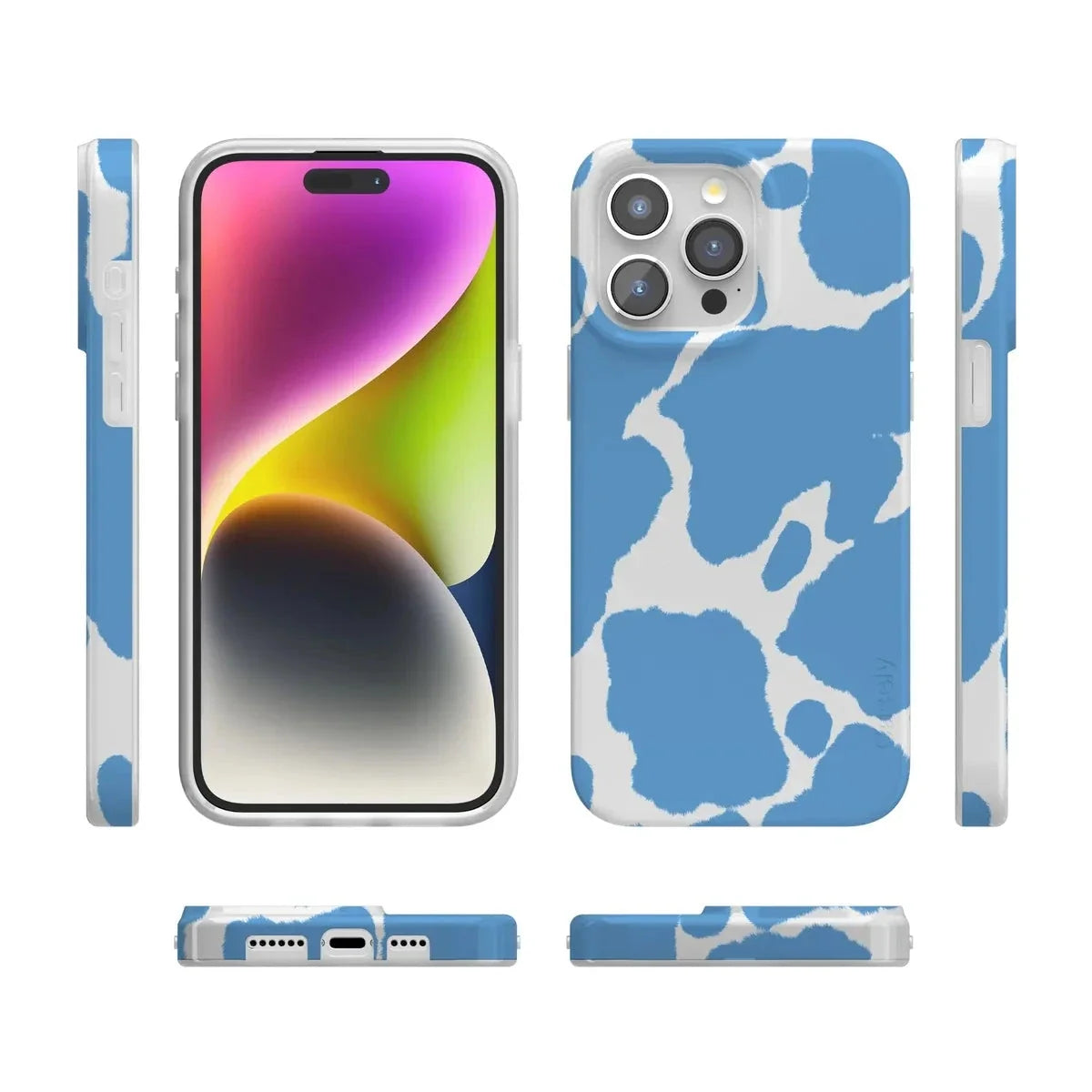 Current MOOd | Light Blue Cow Print Case iPhone Case get.casely