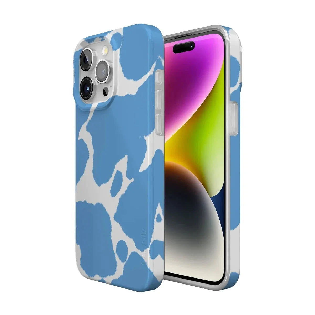 Current MOOd | Light Blue Cow Print Case iPhone Case get.casely