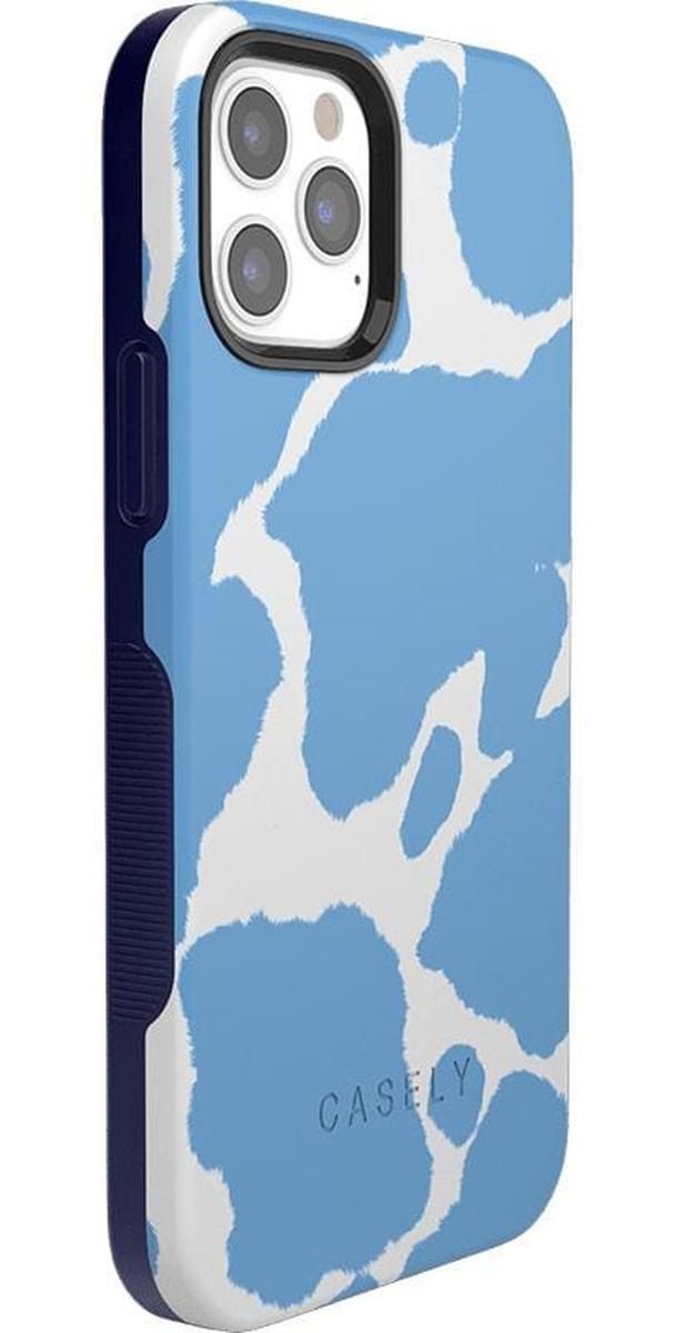 Current MOOd | Light Blue Cow Print Case iPhone Case get.casely