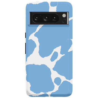 Current MOOd | Light Blue Cow Print Google Pixel Case Google Pixel Case Casetry Essential Google Pixel 8 Pro